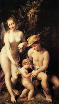  Antonio Obras - Venus con Mercurio y Cupido Manierismo renacentista Antonio da Correggio